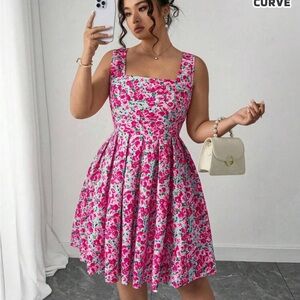 SHEIN Pink Floral Mini Dress